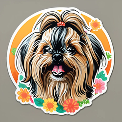 ai image of custom dog in the style of Base Sticker