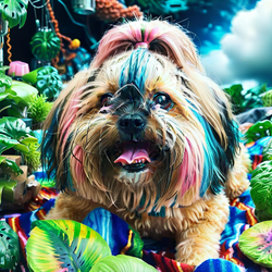 ai image of custom dog in the style of Summer 2 Fantastic