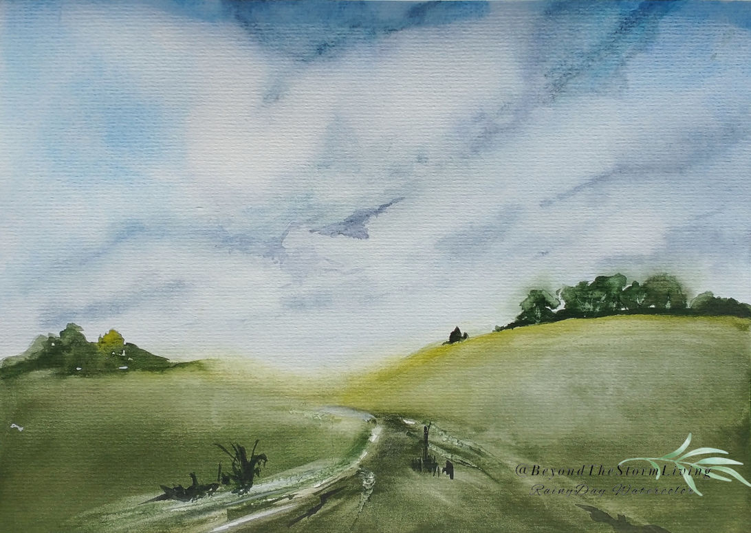 watercolor alla prima sky landscape painting tutorial