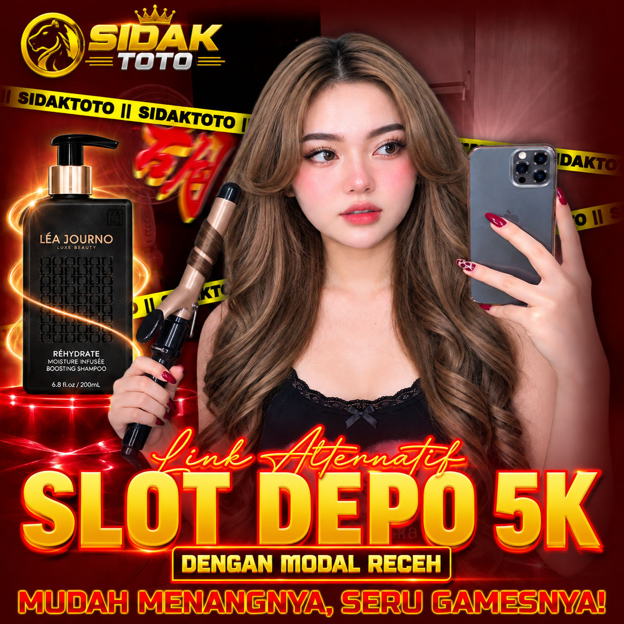 Tampilan utama aplikasi HENGHENG dengan akses permainan digital