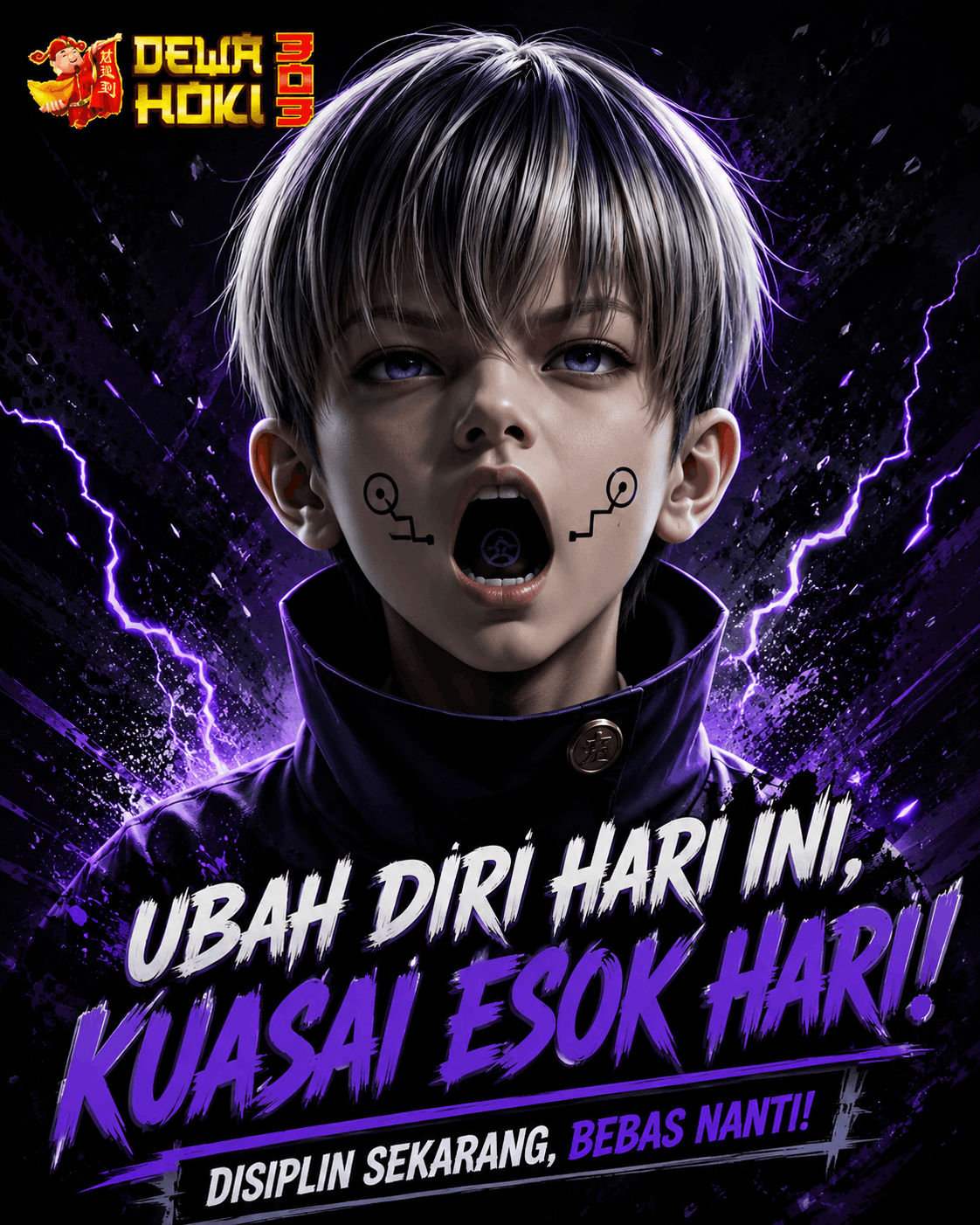 Thumbnail 1 of 3, Poster, DEWAHOKI303: UBAH DIRI HARI INI KUASAI ESOK HARI DISIPLIN SEKARANG BEBAS NANTI designed and sold by DEWAHOKI303.