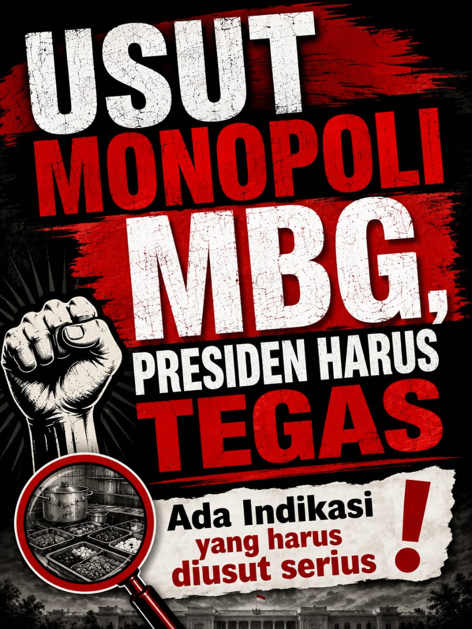 Usut Monopoli MBG, Presiden Harus Tegas! Ada Indikasi yang Harus Diusut Serius