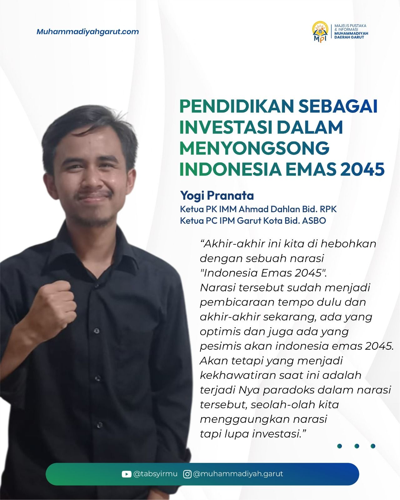 Pendidikan Sebagai Investasi Dalam Menyongsong Indonesia Emas 2045
