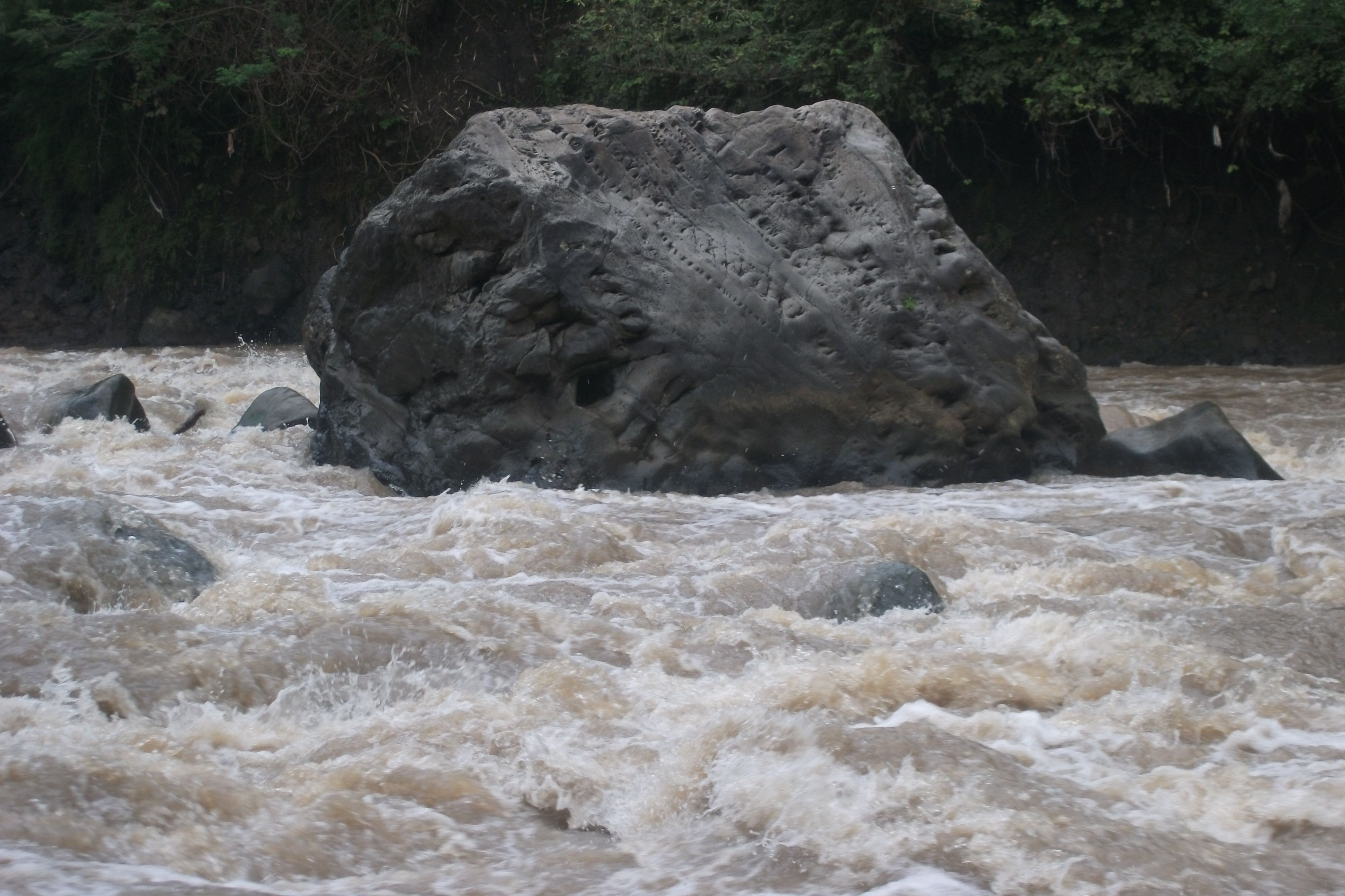 Batu bertulis diakiran sungai Cimanuk yang diduga Prasasti (1).JPG