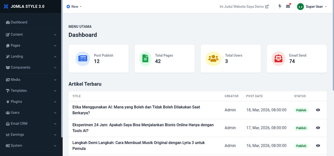 Inspirasi Gaya Joomla
