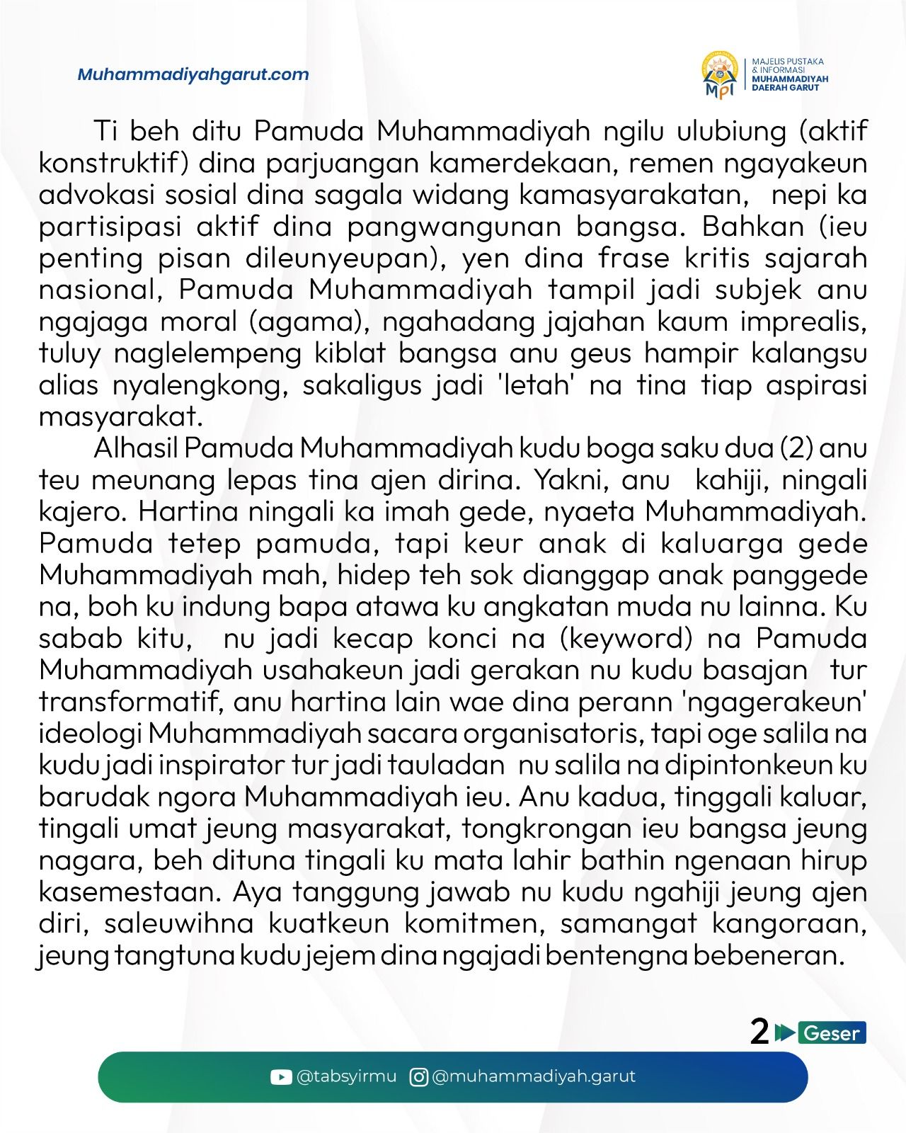 Pemuda Negarawan, Totalitas untuk Indonesia Raya 2.jpg