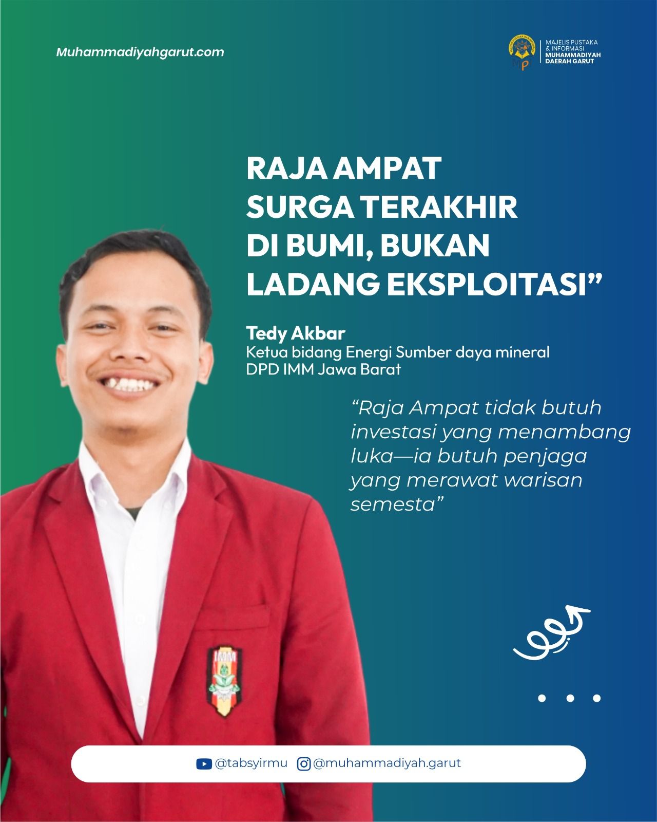 Raja Ampat Surga Terakhir di Bumi, Bukan Ladang Eksploitasi