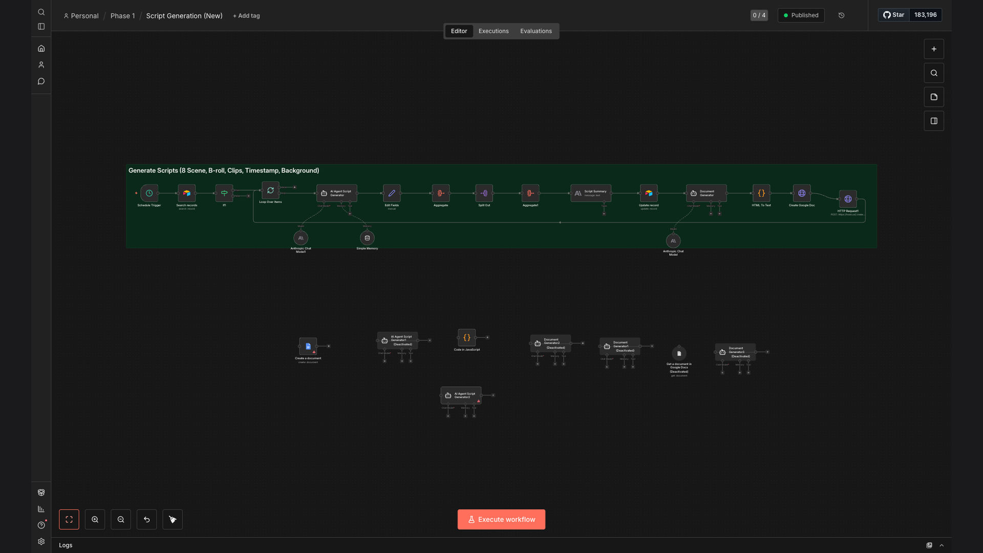 Automated Video Script Generation with AI and Airtable Integration