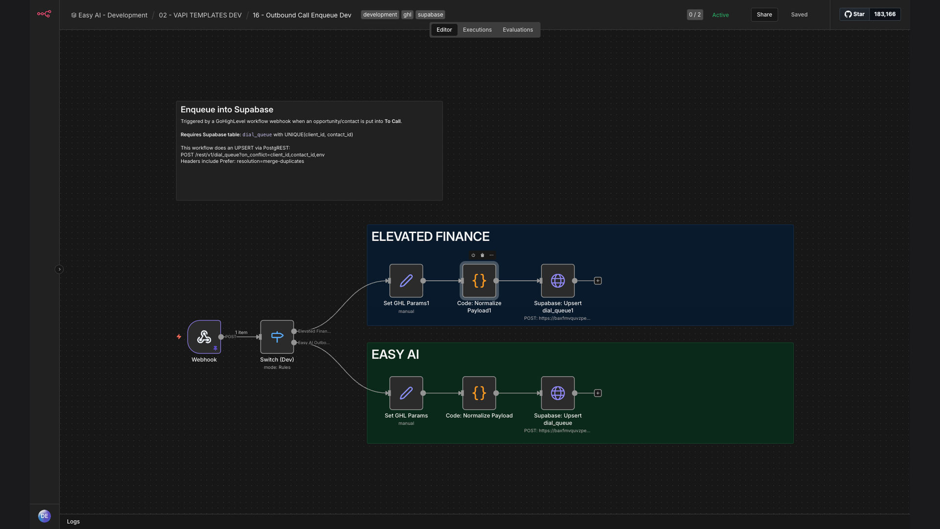 Automate GoHighLevel Outbound Call Enqueue to Supabase