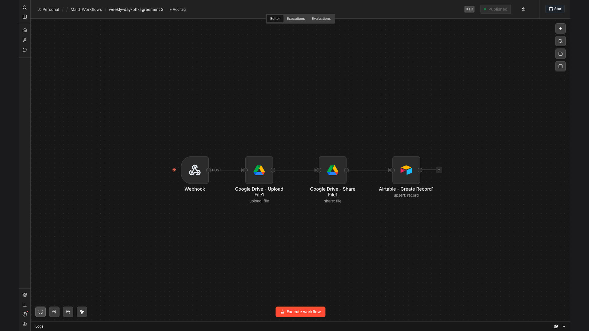 Automate Weekly Rest Day Agreement Processing with Google Drive and Airtable