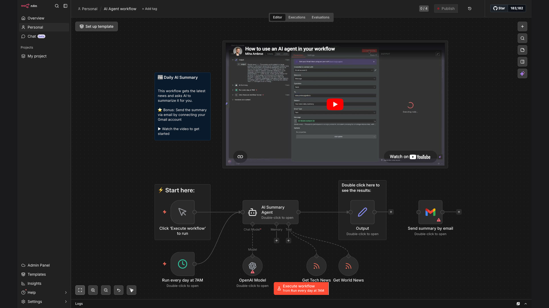 AI Agent for Daily Tech and World News Summarization