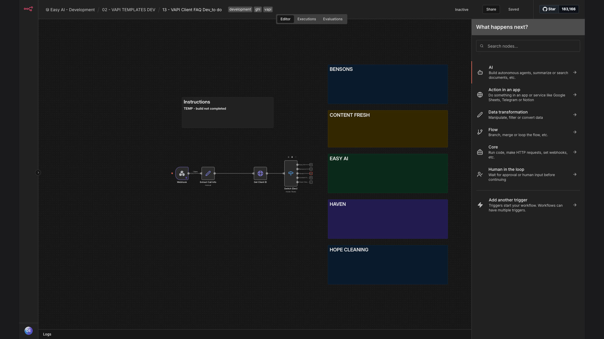 VAPI Client FAQ Dev to-do Workflow Automation