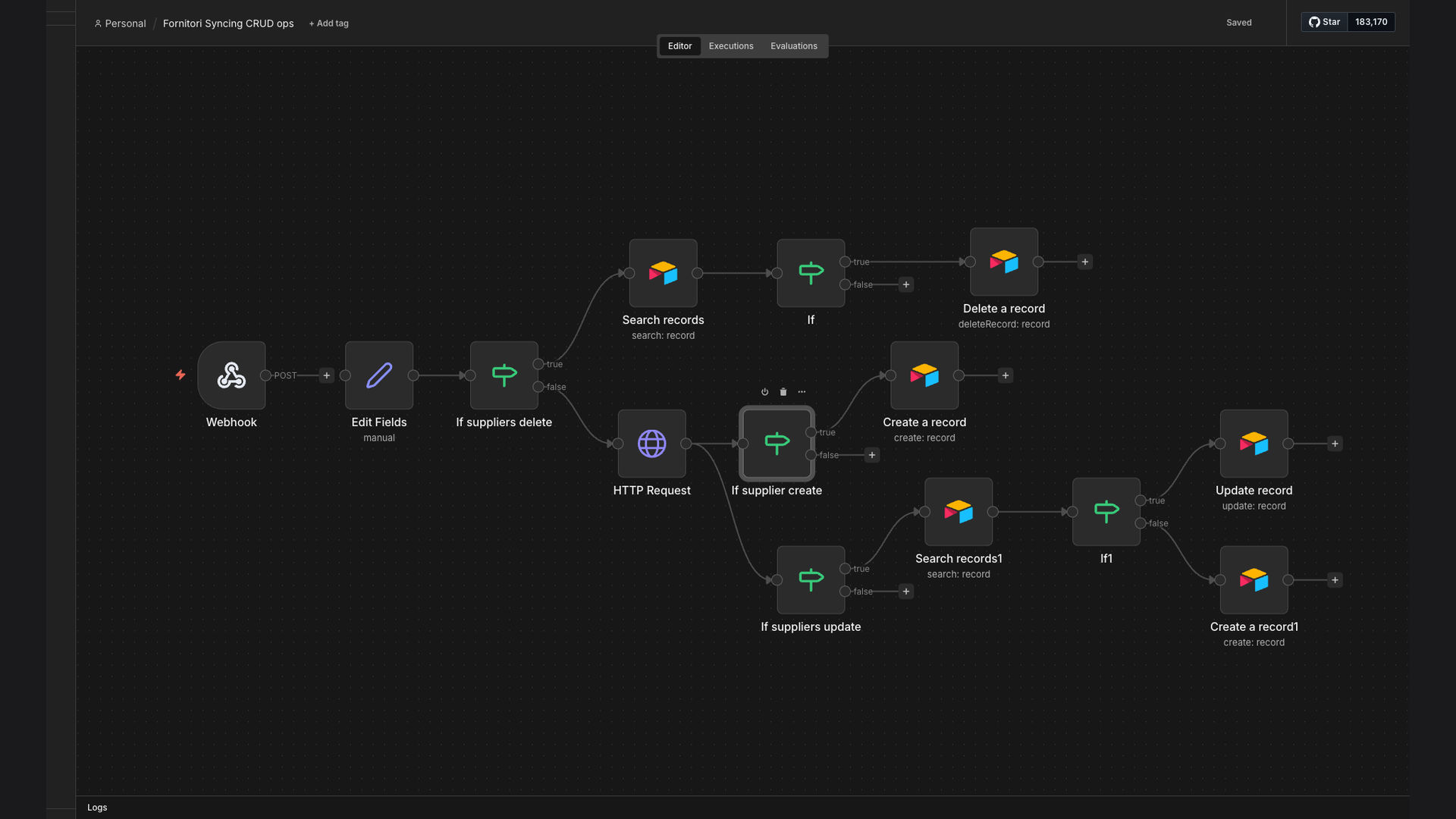 Automate Supplier CRUD Operations Between FattureinCloud and Airtable