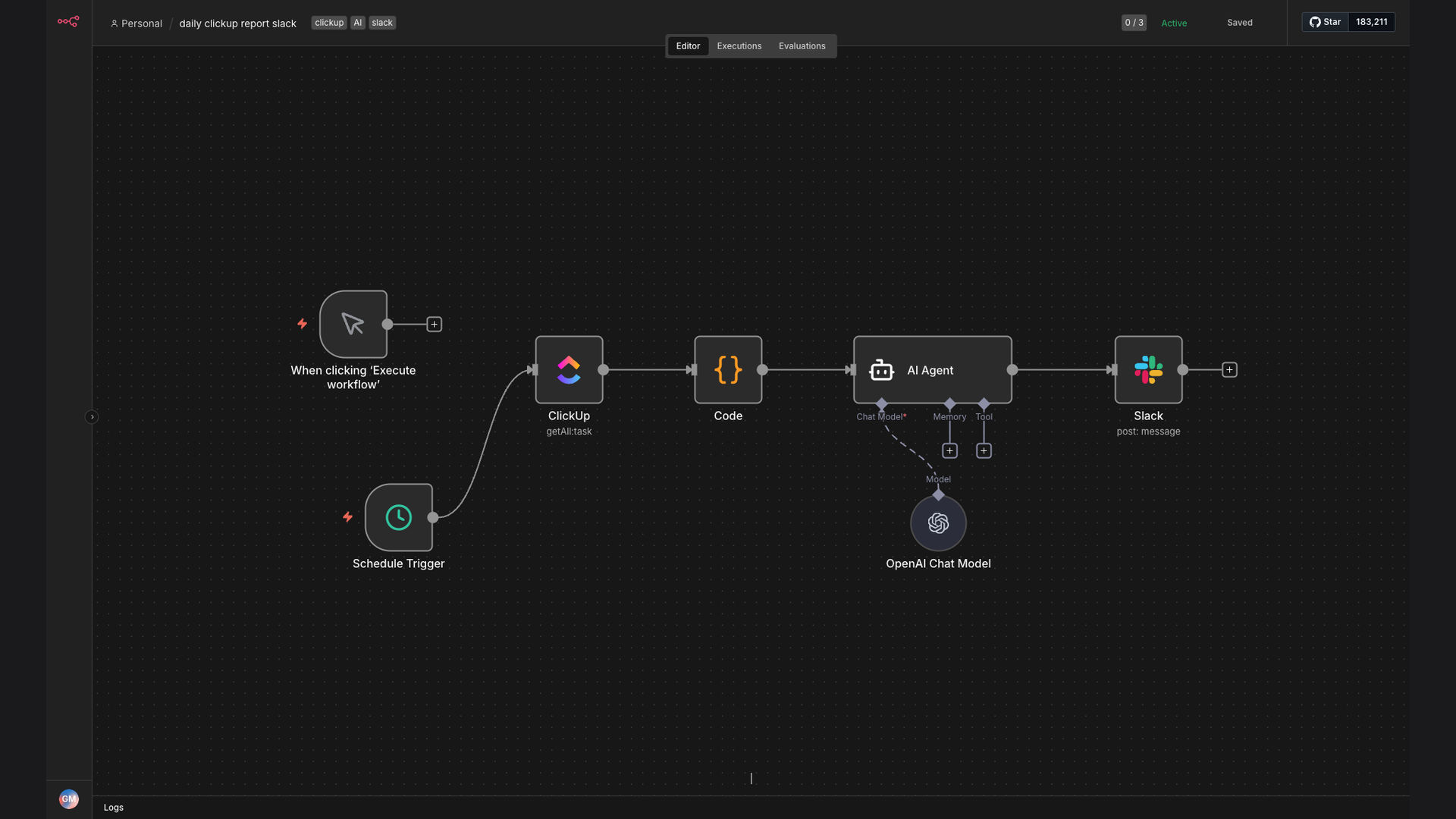 Daily ClickUp Task Summary to Slack with AI Analysis
