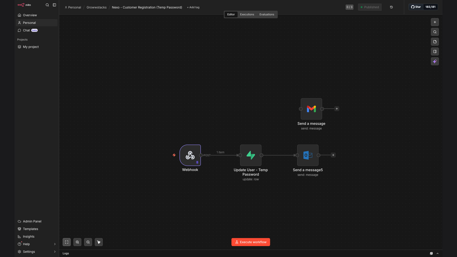 Automate Customer Portal Registration with Temporary Password Generation