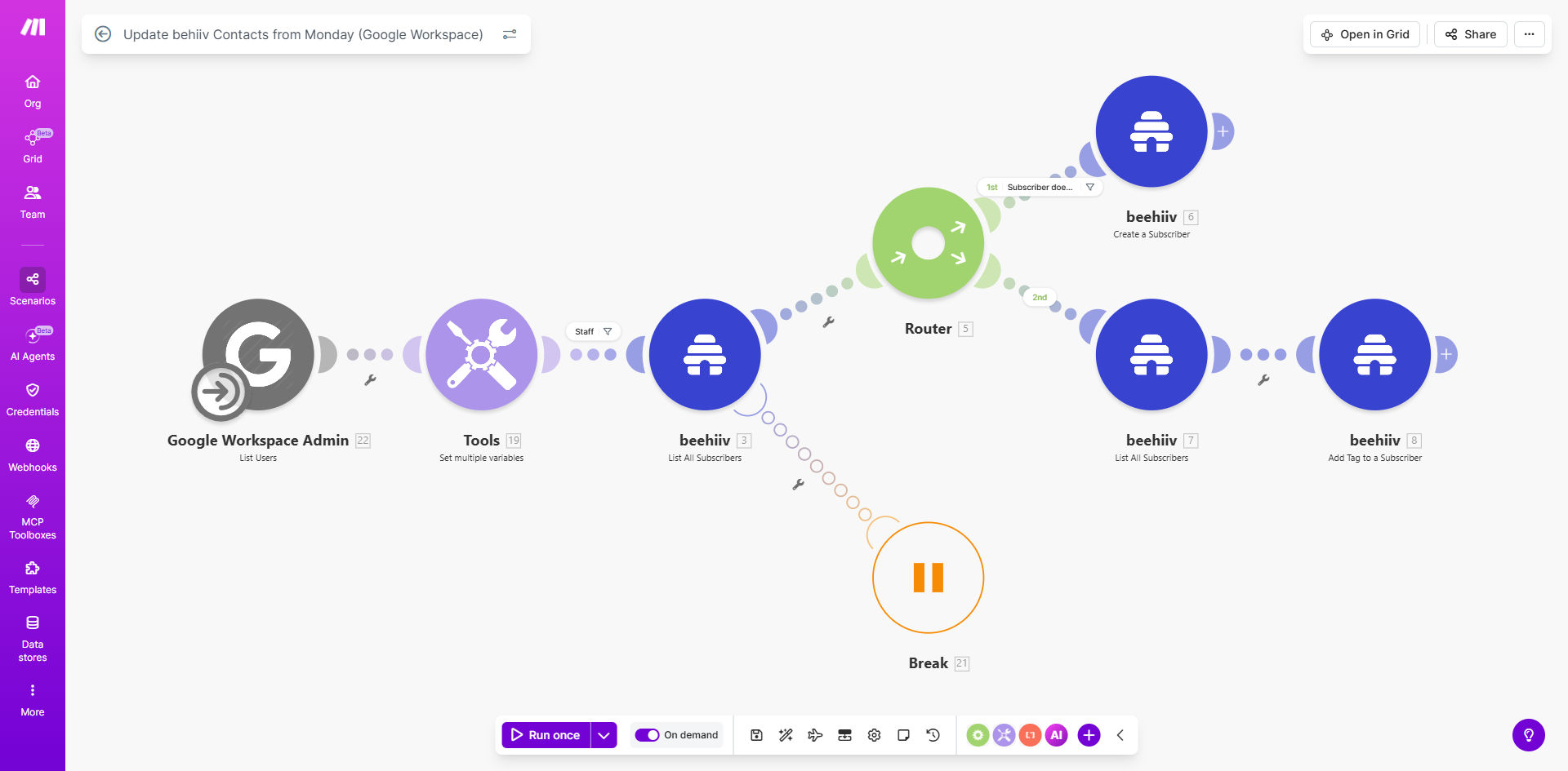 Sync Google Contacts to beehiiv and Manage Subscriber Tags