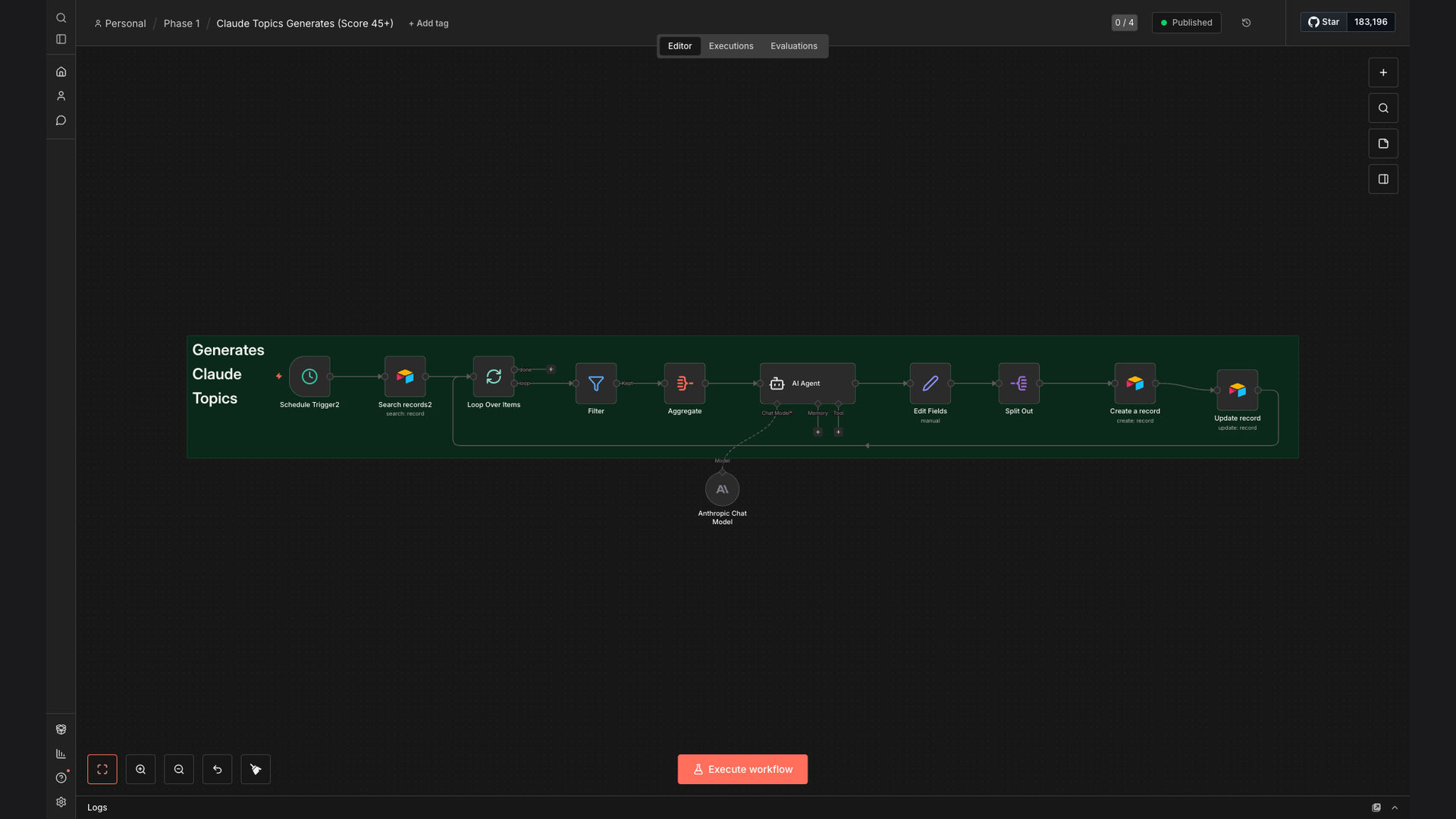 Automated AI Content Topic Generation with Quality Filter for Airtable
