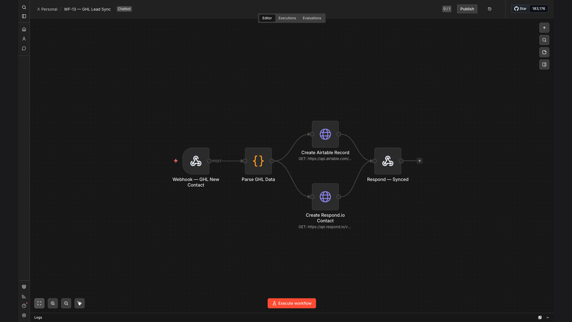 Automate GHL Contact Sync to Airtable and Respond.io