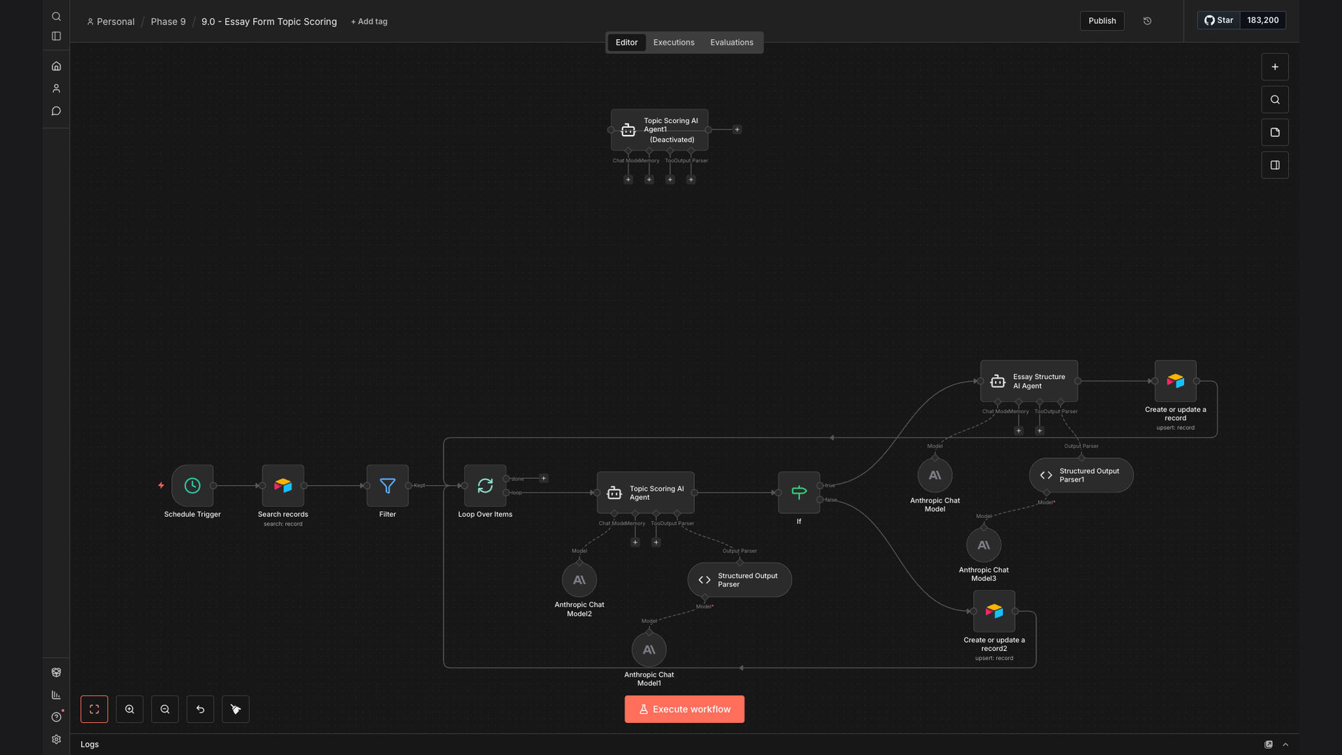 Automated Essay Topic Scoring with AI and Airtable Integration