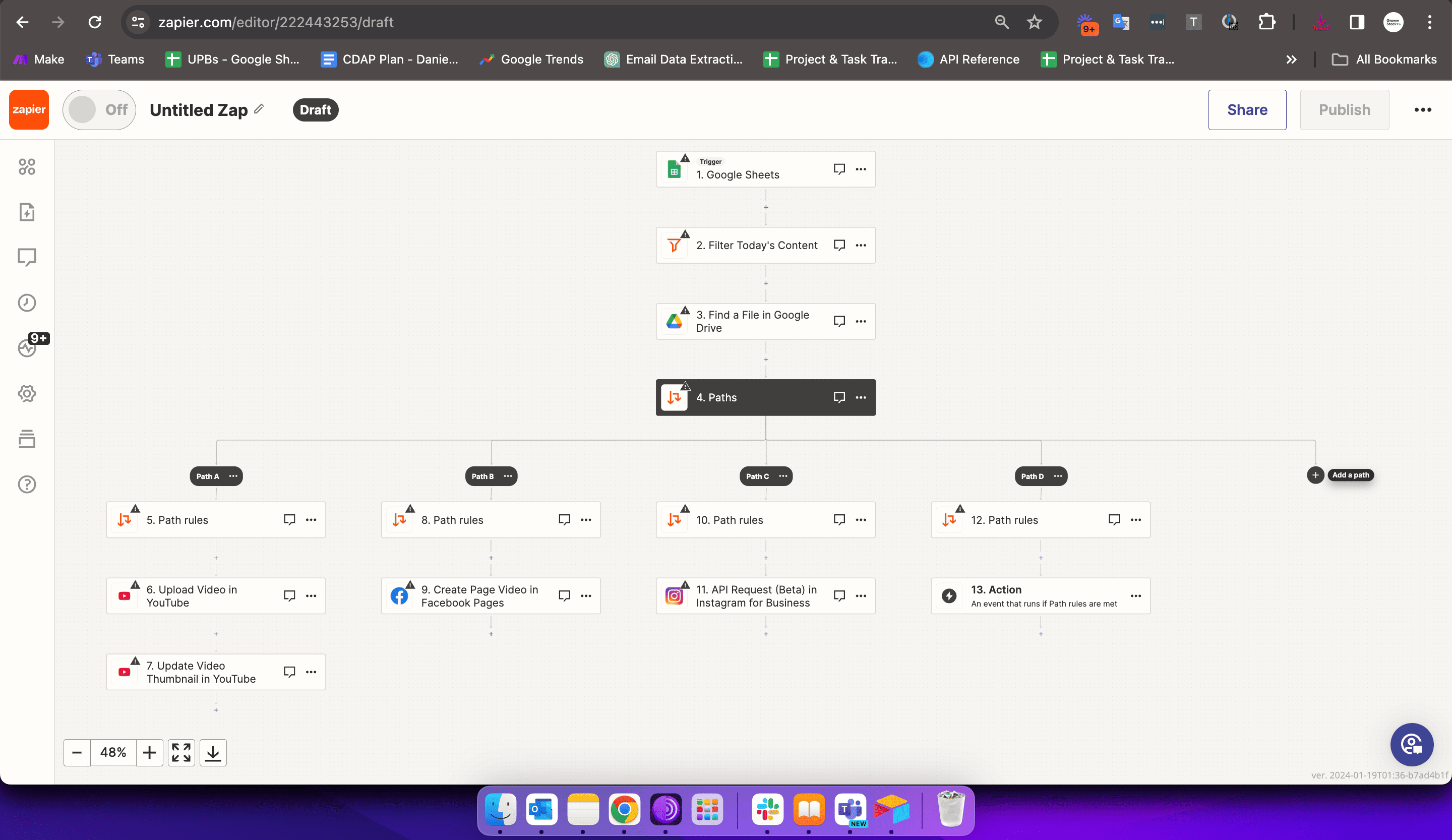 Multi-step Zapier automation built by GrowwStacks