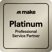 Make.com Platinum Professional Service Partner badge