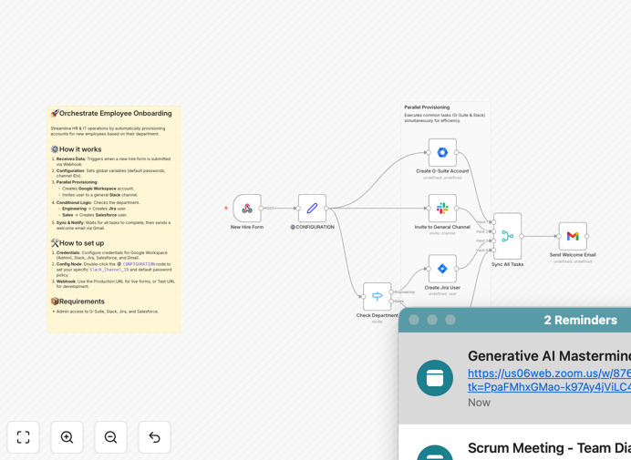 n8n workflow for employee account provisioning