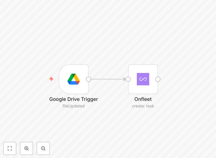 Onfleet and Google Drive automation workflow diagram
