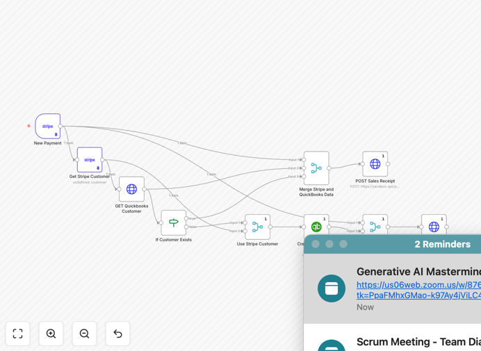 Stripe to QuickBooks Online automation workflow diagram