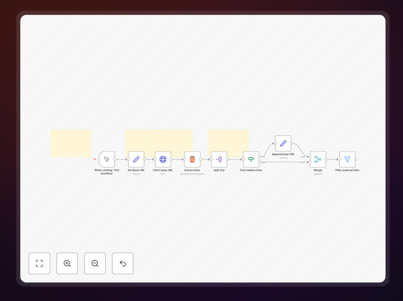 n8n workflow for extracting internal links