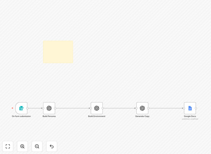 Veo 3 ad script builder workflow interface