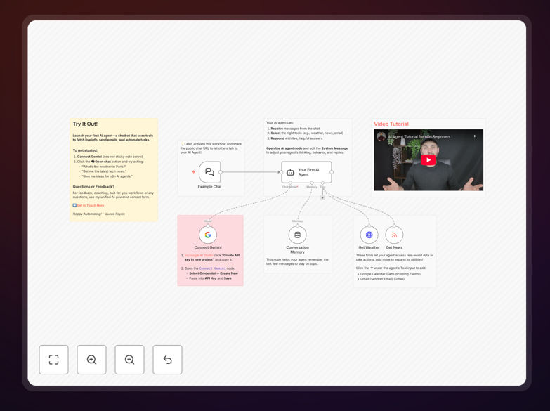 AI agent workflow interface screenshot