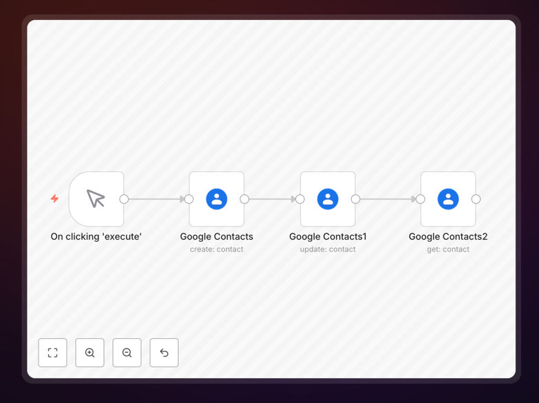 n8n workflow for managing Google Contacts