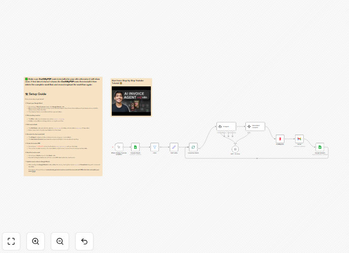 AI Invoice Agent workflow interface