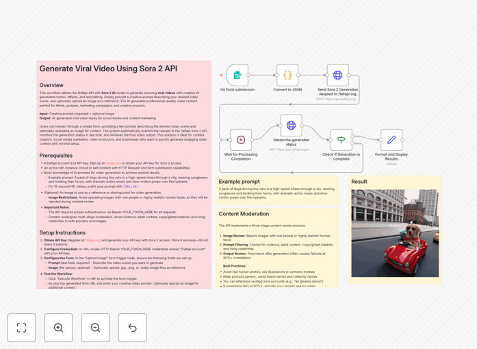 Sora 2 AI video generation workflow example