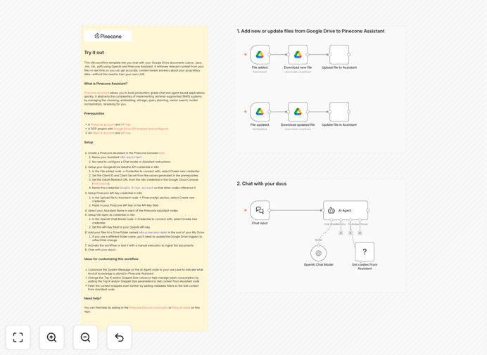 RAG-powered document chat workflow interface