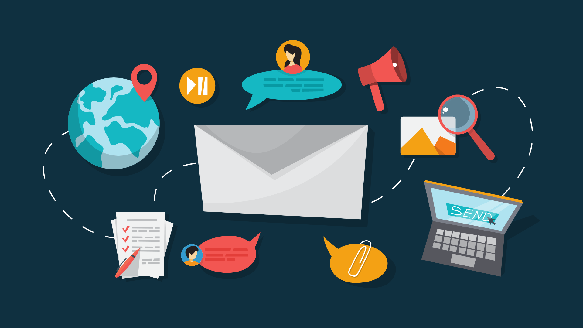 Visual representation of automated emails and notifications triggered by Jotform submissions via Make