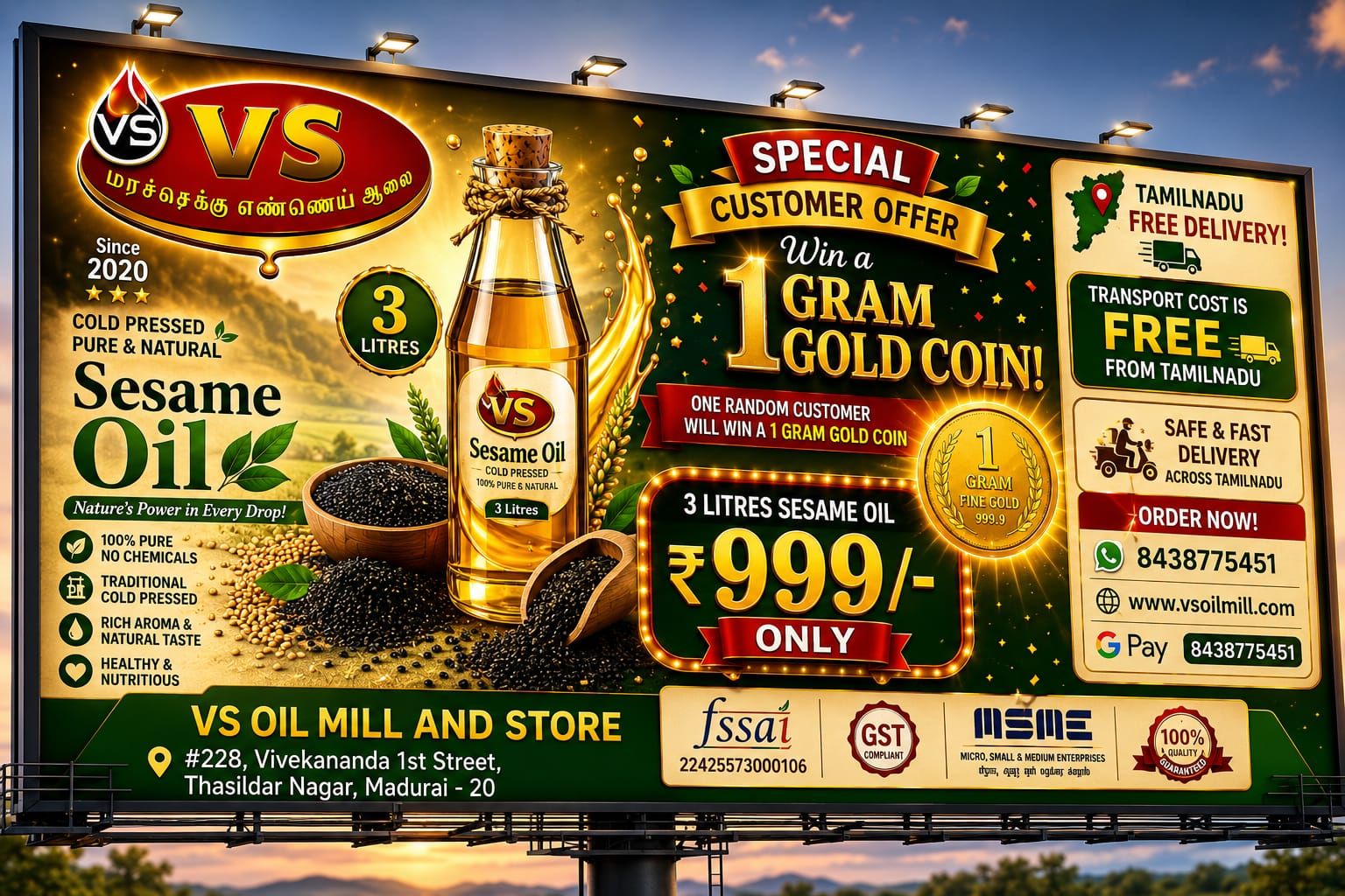 Gold 🪙 Coin offer - Sesame oil 3 litres