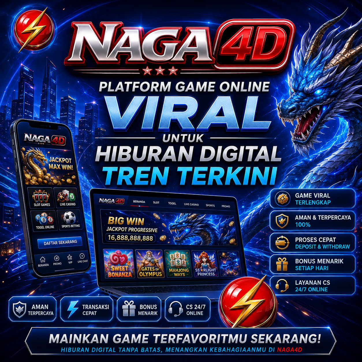 NAGA4D > Platform Game Online Viral untuk Hiburan Digital Tren Terkini