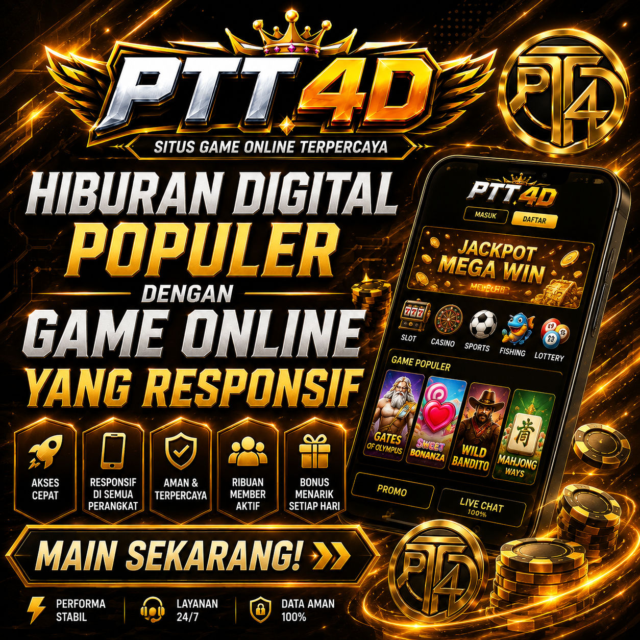 PTT4D: Hiburan Digital Populer dengan Game Online yang Responsif