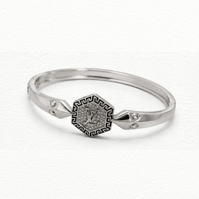 Silver Royal Mark Silver Kada - ABR62246 side view