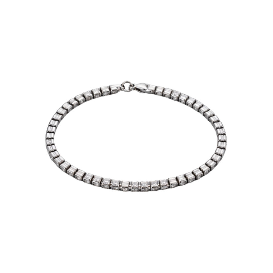 Silver Bracelet 2495 Male Bracelet - 2495 front view