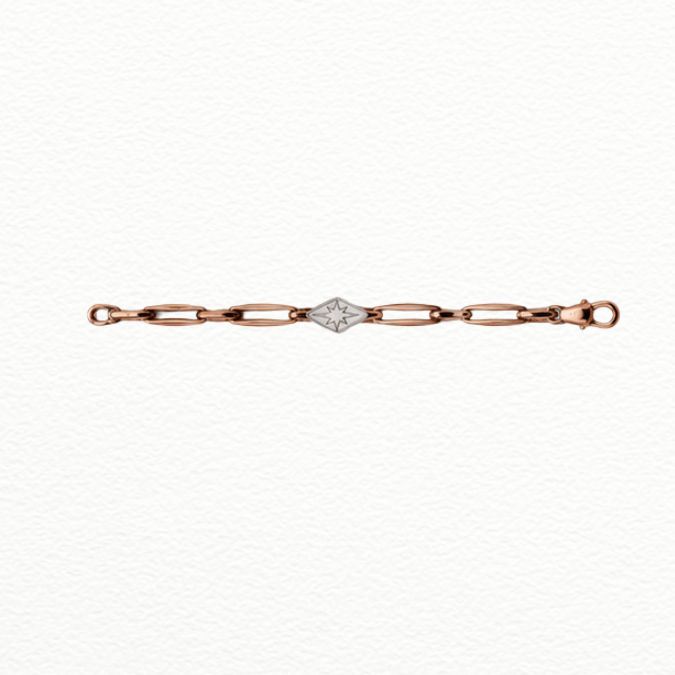 Silver Star Link Silver Bracelet - ABR62233 front view