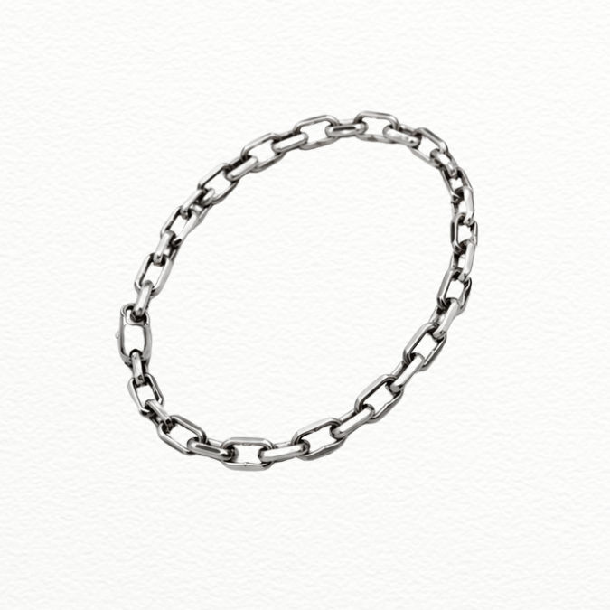 Silver Product Name: Classic Link Silver Bracelet - ABR62228 close-up view