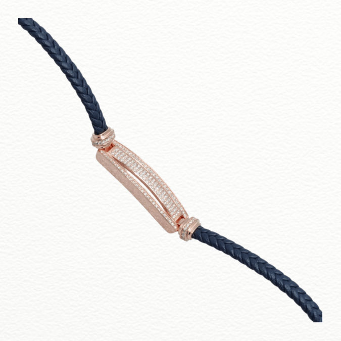 Silver Rose Spark Men’S Bracelet - ABR62299 side view
