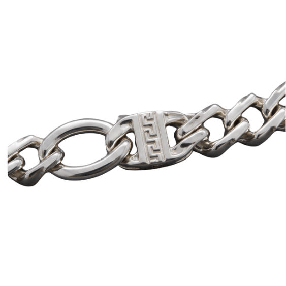 Silver Men’S Silver Bamboo Link Chain Necklace - Bold Sculptural Stainless Steel Statement Chain - Acc72018