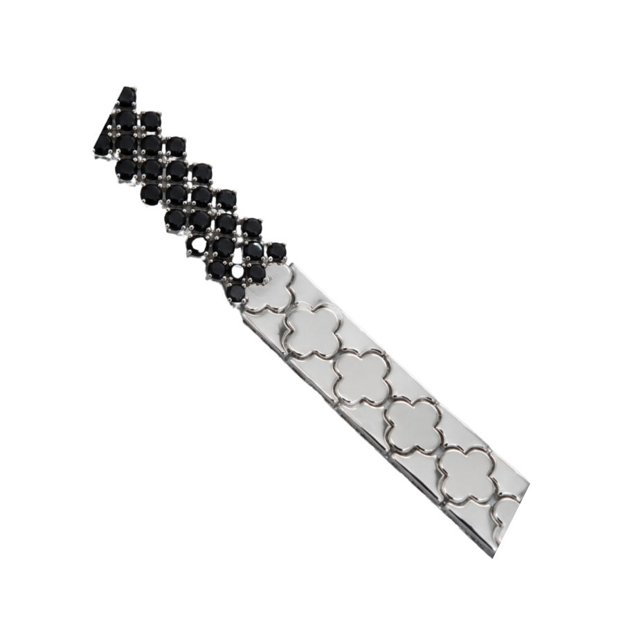 Silver Honeycomb Silver Kada - Abr62235