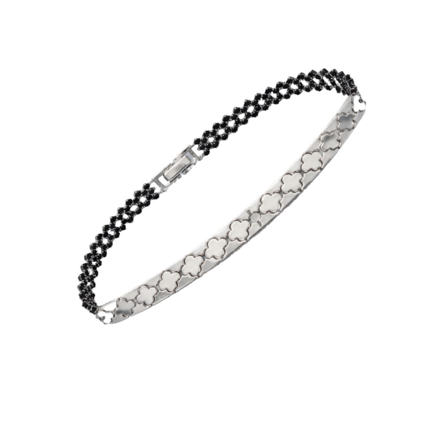 Silver Honeycomb Silver Kada - ABR62235 close-up view