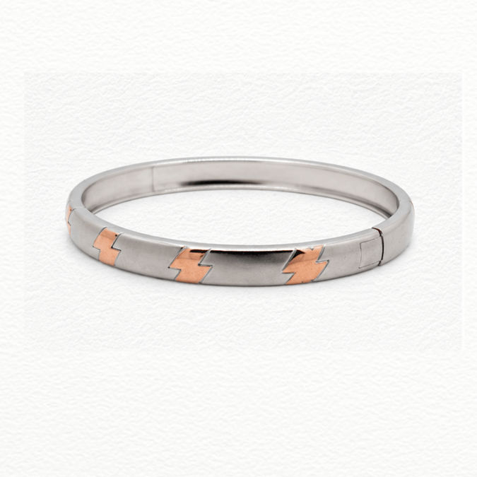Silver Power Bolt Silver Kada - Abr62241