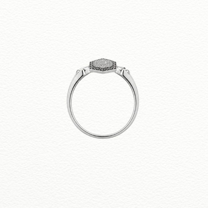 Silver Bracelet Royal Crown Hexagon Men’S Silver Kada - ABR62250 detail view