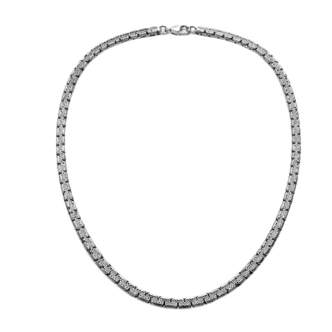 Silver Men’S Textured Silver Franco / Mesh Link Chain - ACC71993 detail view